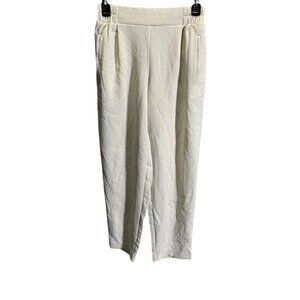 A New Day XS Polyester‎ Blend White Pull-On Pants career flowy